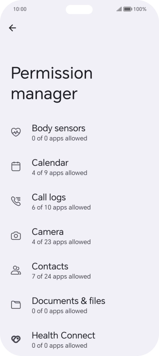 Press the required category.