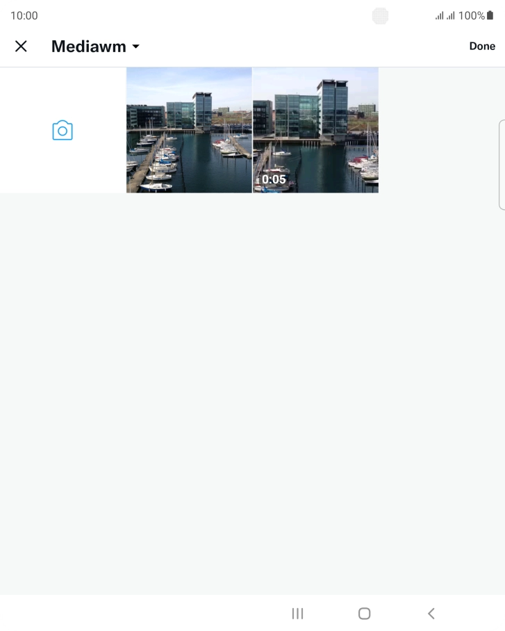 Press the required picture or video clip.