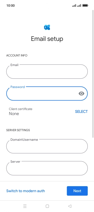 To turn on the function, press SELECT and follow the instructions on the screen to install the required certificate.