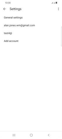 Press the required email account.