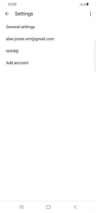 Press the required email account.