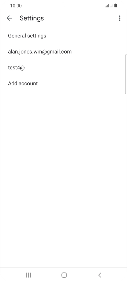 Press the required email account.