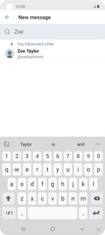 Key in the first letters of the recipient's name and press the required contact.