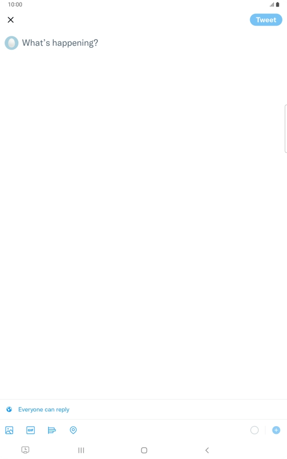 Press the text input field.