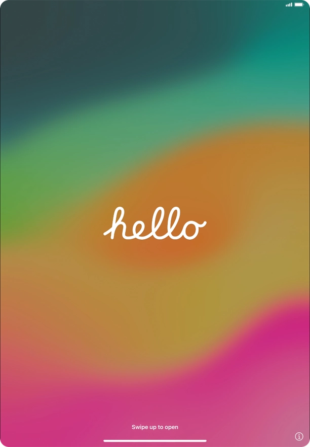 Slide your finger upwards starting from the bottom of the screen.