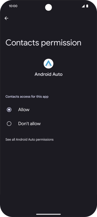 The app activity for the selected app is displayed.