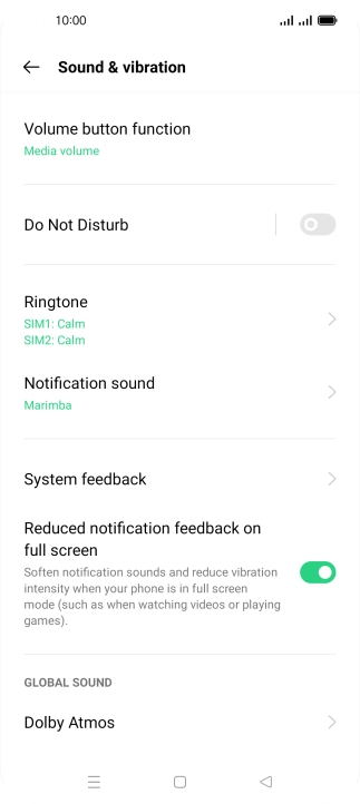 Press Notification sound.