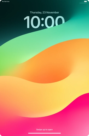 Slide your finger upwards starting from the bottom of the screen.
