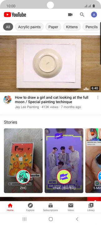 Press the upload icon.