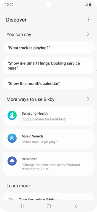 Press the menu icon.