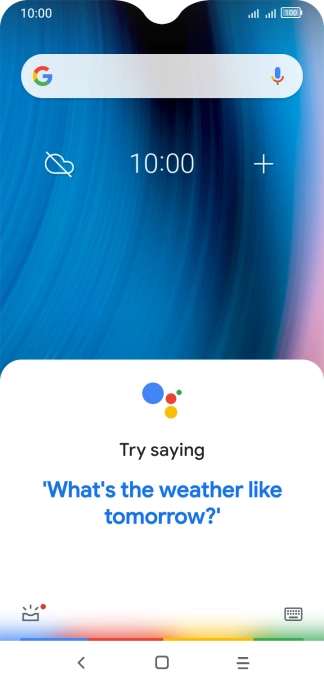 Say, in your own words, what you would like your phone to do, e.g.: CAMERA, CALL [contact], SEARCH THE WEB FOR [information].