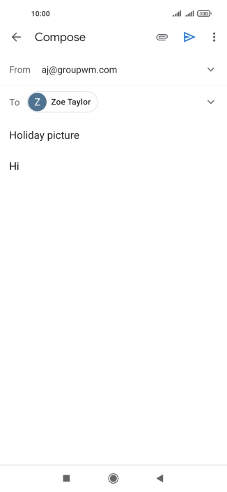 Press the attachment icon.