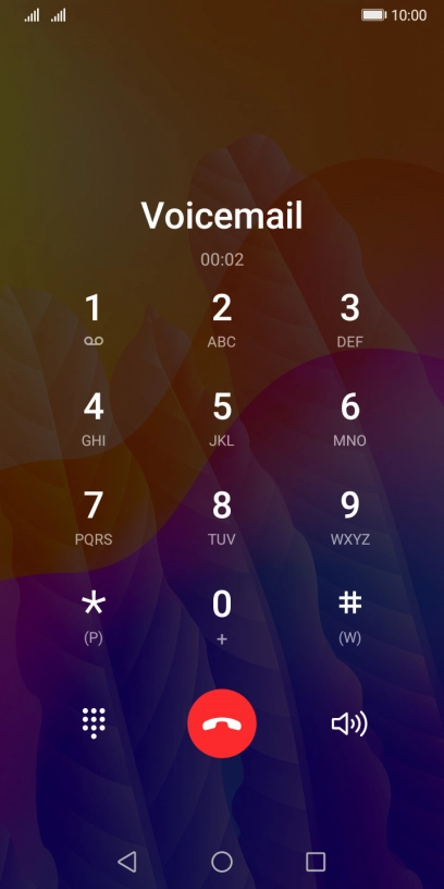 Press the end call icon.