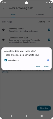 Press Clear.