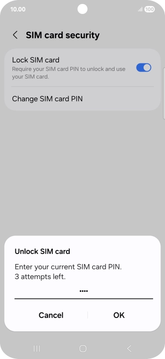 Key in your PIN and press OK.