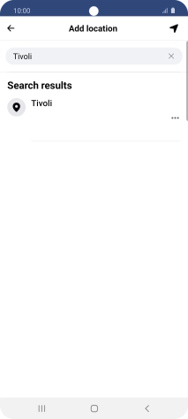 Press the required location.
