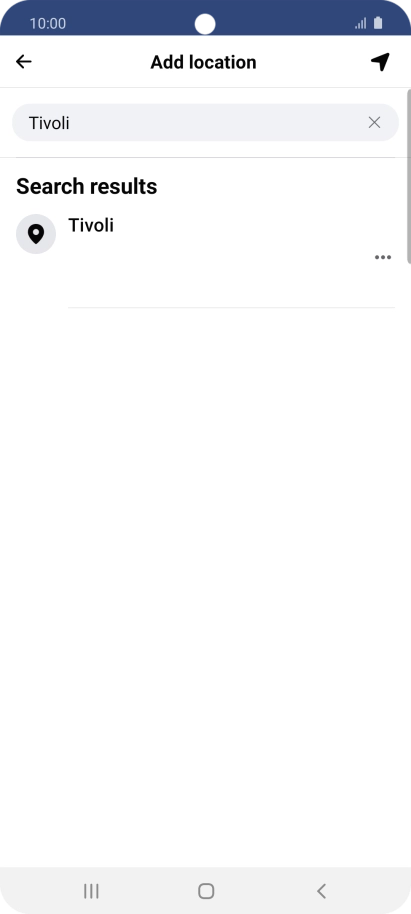 Press the required location.