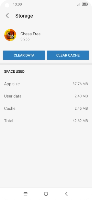 Press CLEAR CACHE.