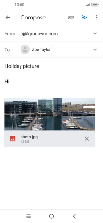 Press the send icon.