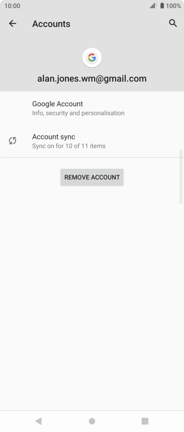 Press Account sync.