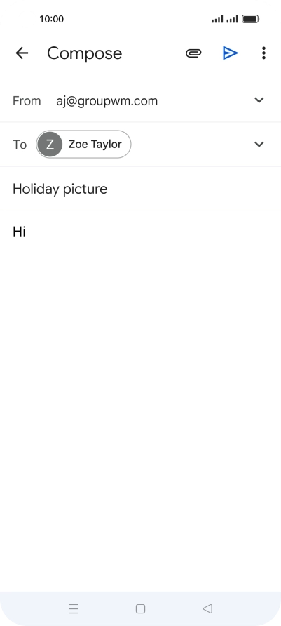 Write the required text and press the send icon.