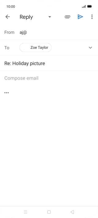 Press the text input field and key in the required text.