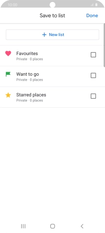 If you select New list, follow the instructions on the screen to create a new list.