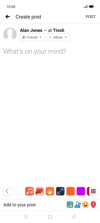 Press the text input field.