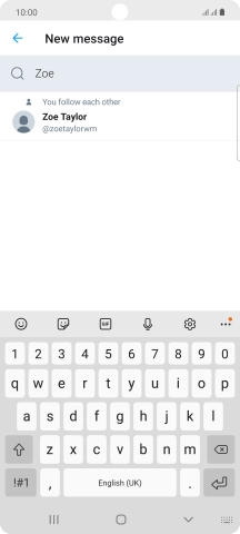 Key in the first letters of the recipient's name and press the required contact.