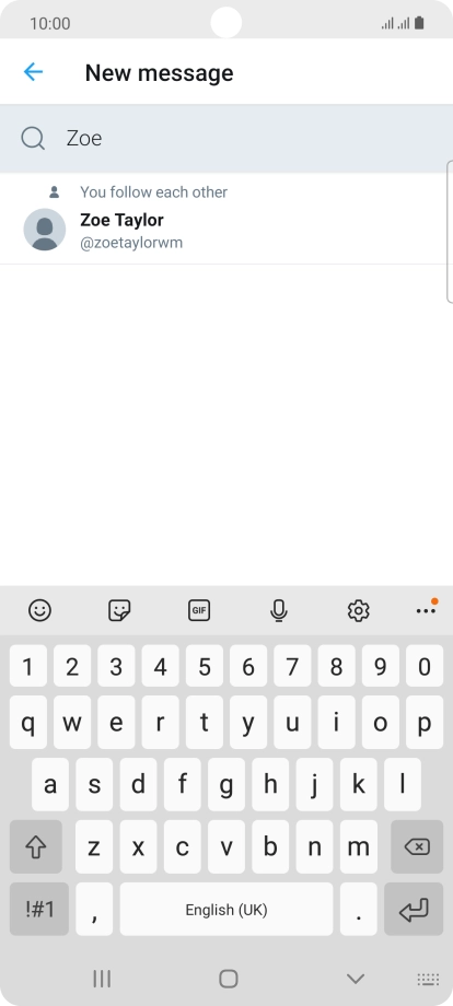 Key in the first letters of the recipient's name and press the required contact.