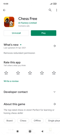 Press Uninstall.