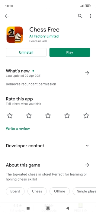 Press Uninstall.