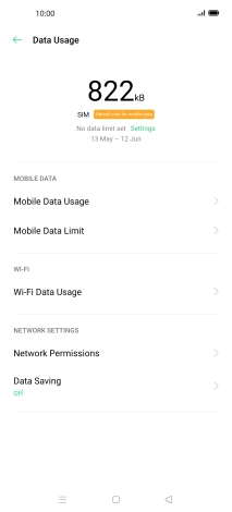 The total data usage is displayed.