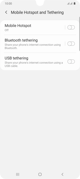 Press Mobile Hotspot.