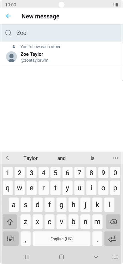 Key in the first letters of the recipient's name and press the required contact.