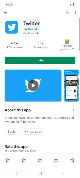 Press Install and follow the instructions on the screen to install the app.