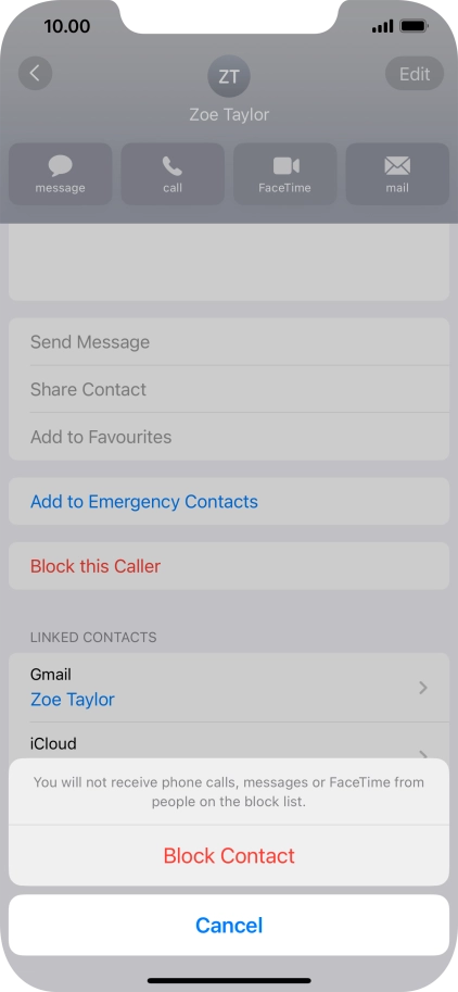 Press Block Contact.