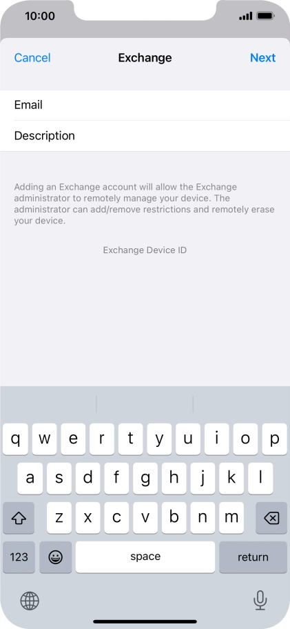 Press Description and key in the required name.