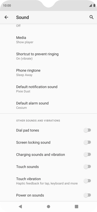 Press Default notification sound.