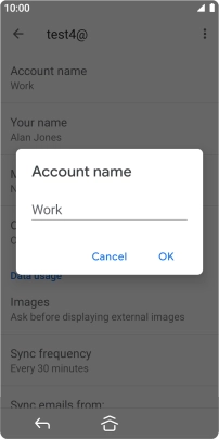 Key in the required account name and press OK.