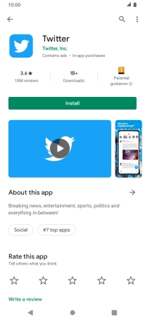Press Install and follow the instructions on the screen to install the app.