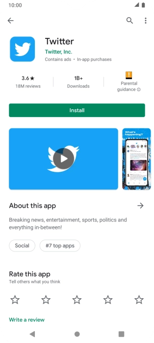 Press Install and follow the instructions on the screen to install the app.