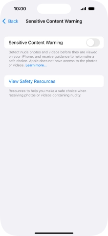 Press the indicator next to 