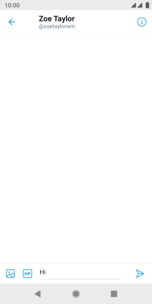 Write the required message and press the send icon.