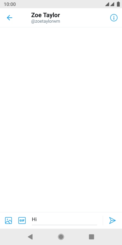 Write the required message and press the send icon.
