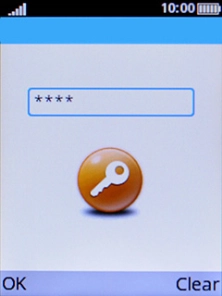 Key in the new PIN again and press the Left selection key.