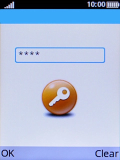 Key in the new PIN again and press the Left selection key.