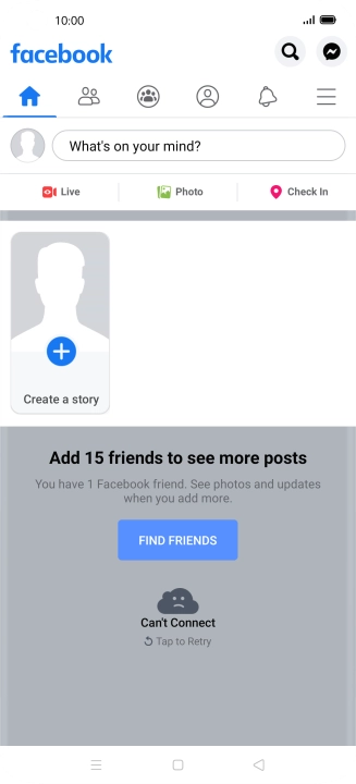 Press the text input field.