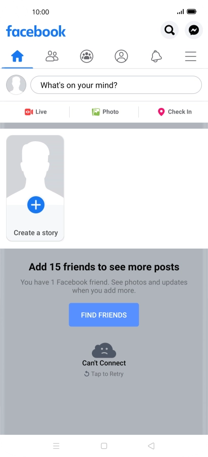 Press the text input field.