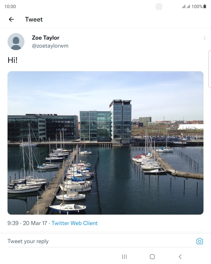Press the text input field.